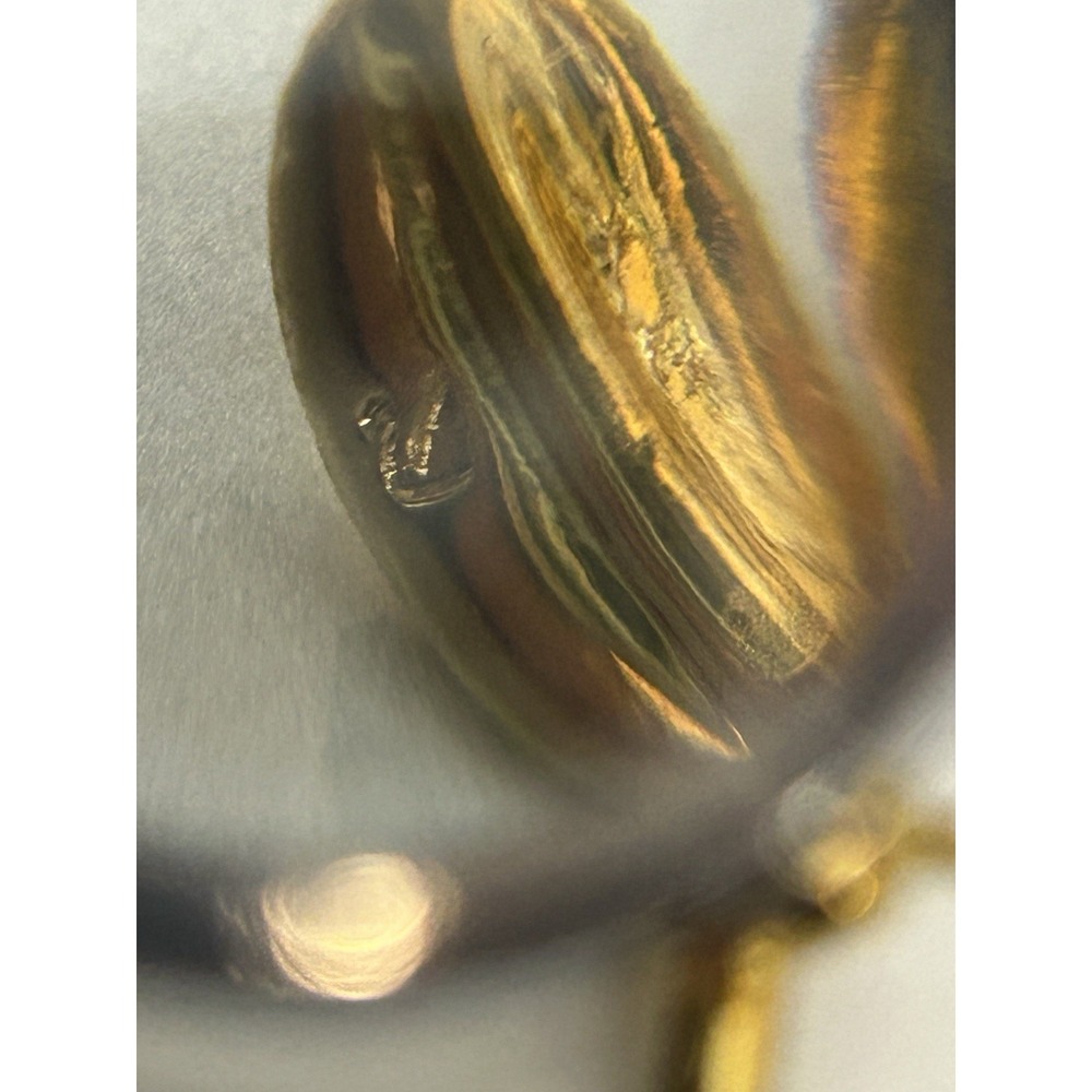 vintage 1960's signed Swarovski crystal gold tone tulip flower pin - Picture 3 of 4